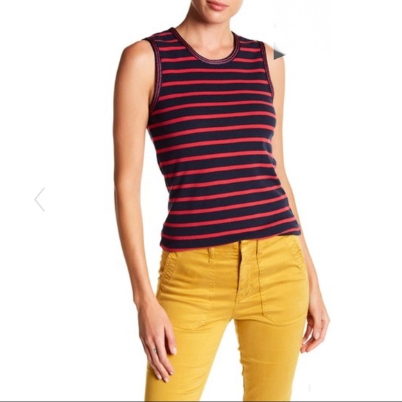 NWT J Crew Metallic-Trim Striped Shell - Picture 4 of 7